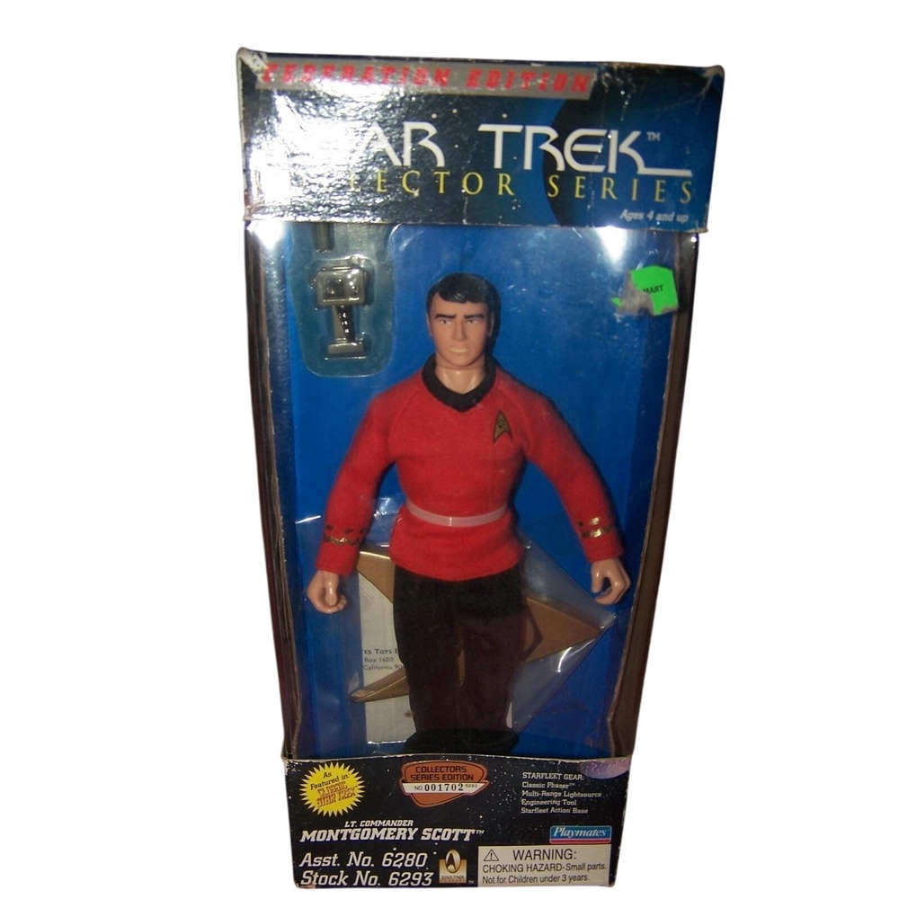 Star Trek‎ Playmates Lt Commander Montgomery Scott Scotty 9" Figure 6293 New